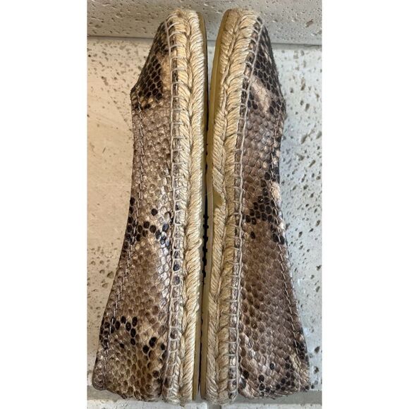 Jimmy Choo Women’s Snakeskin Espadrille Slip On Flats Size EU 37 1/2 US 7 - Picture 6 of 11